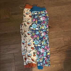 No Boundaries Orange and Cream Pajama Pants
